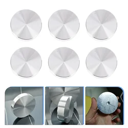 6 Pcs Table Mat Gasket Solid Aluminum Cake Top Display Case Round Disc 2X2X07CM Alloy End