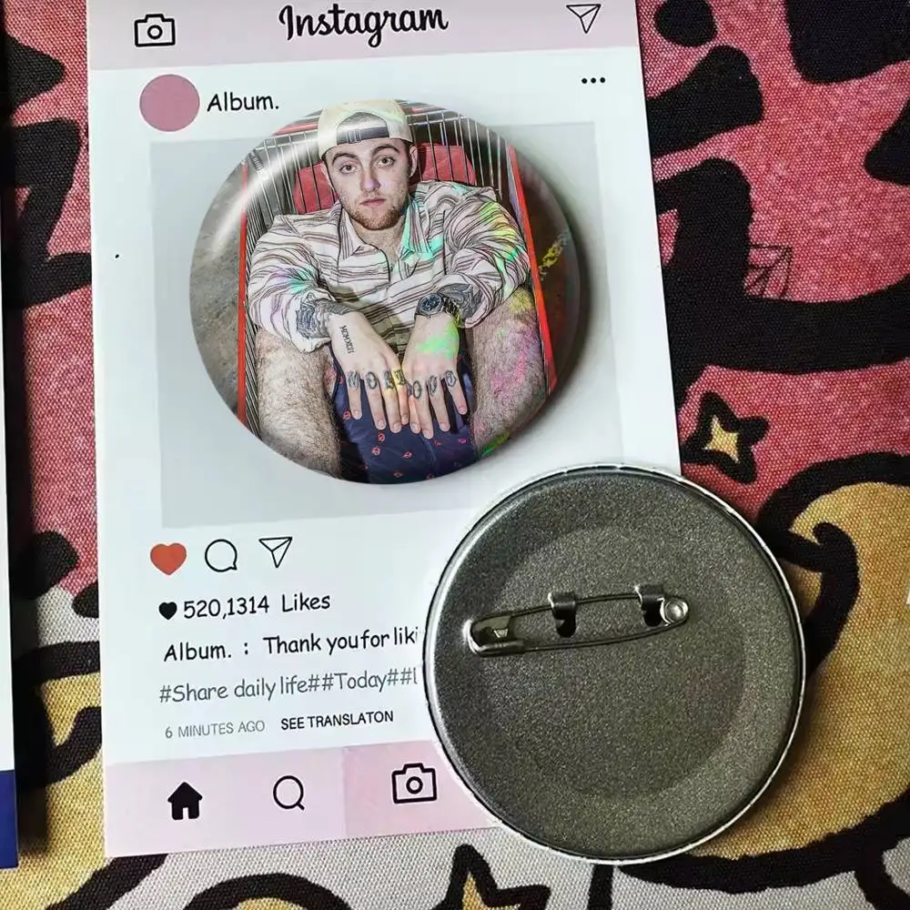 Mac Miller Rapper Honor   Laser Badge Applicable For Backpack Clothes Hats Decor Creative Accessories