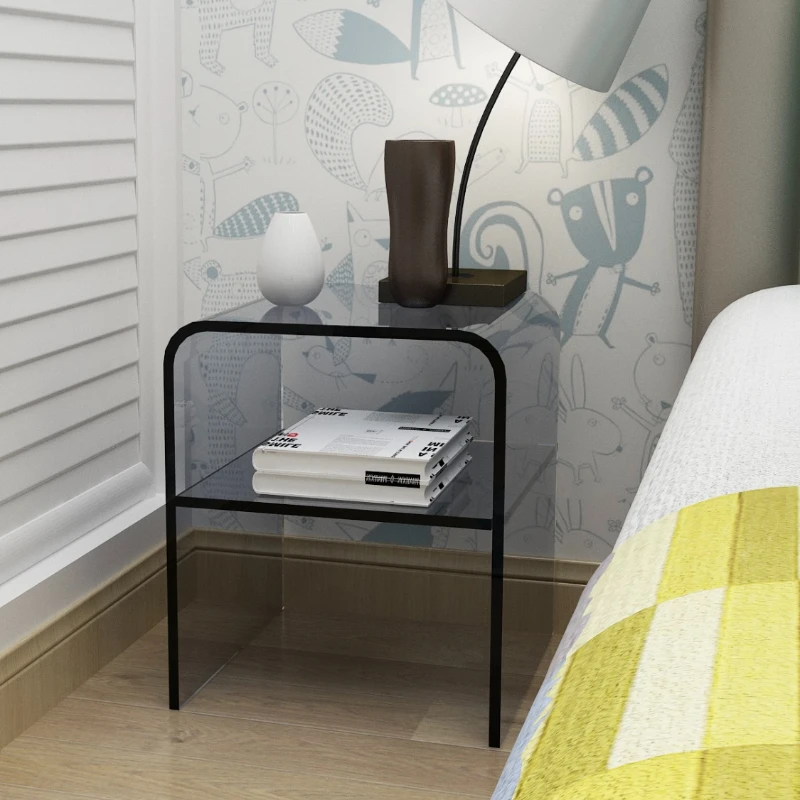 

Acrylic Nordic Nightstand Trendy Simple Storage Aesthetic Bedside Table Modern Luxury Comodini Camera Letto Bedroom Furniture