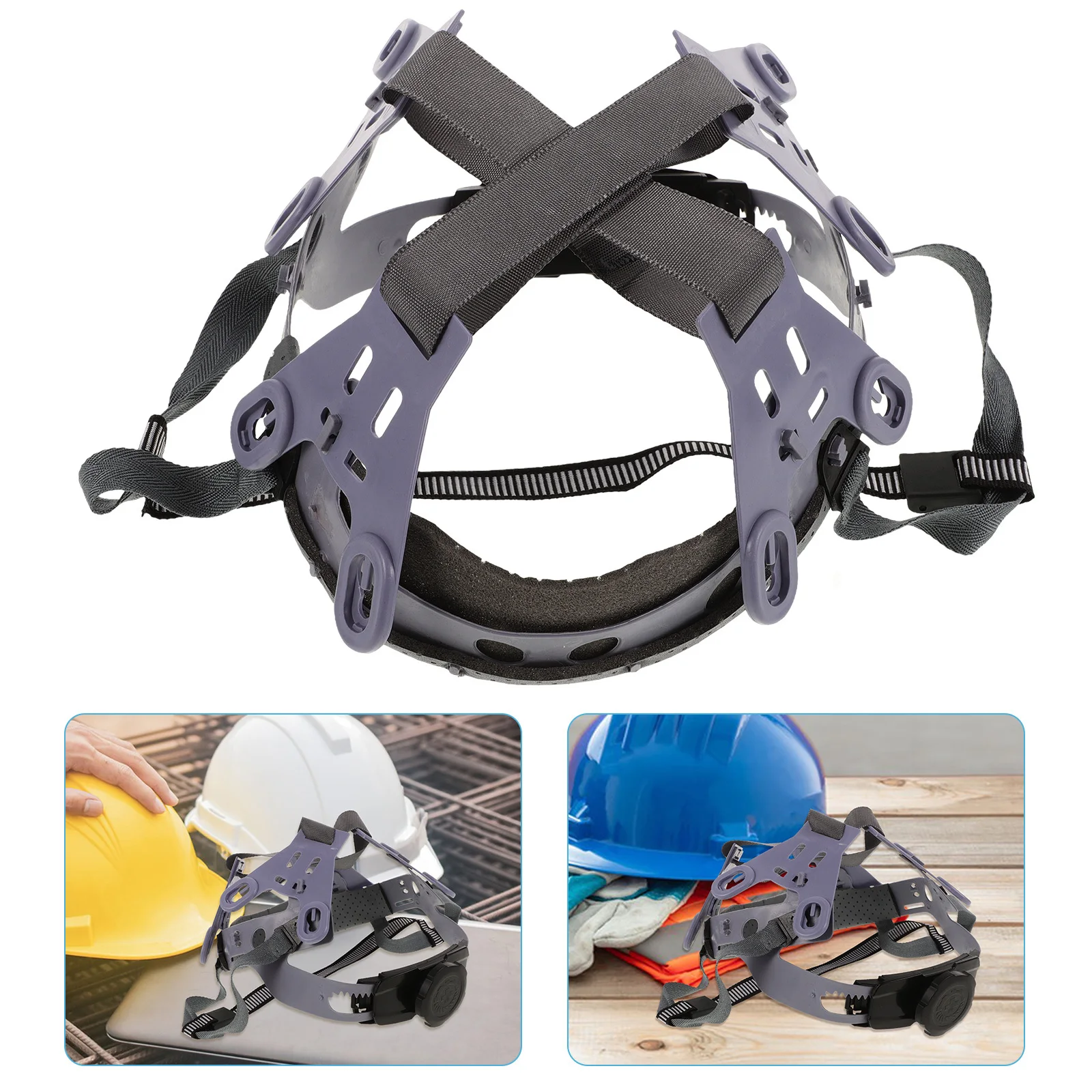 

Safety Hat Liner Hard Hat Suspension Replacement with Knob Breathable Impact Protection for Construction Workers and Industrial