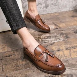 2022 Men Casual Leather Shoes Luxury Brand Moccasin Oxfords Driving Shoes Men Loafers Moccasins Dress Shoes For Men New Big Size