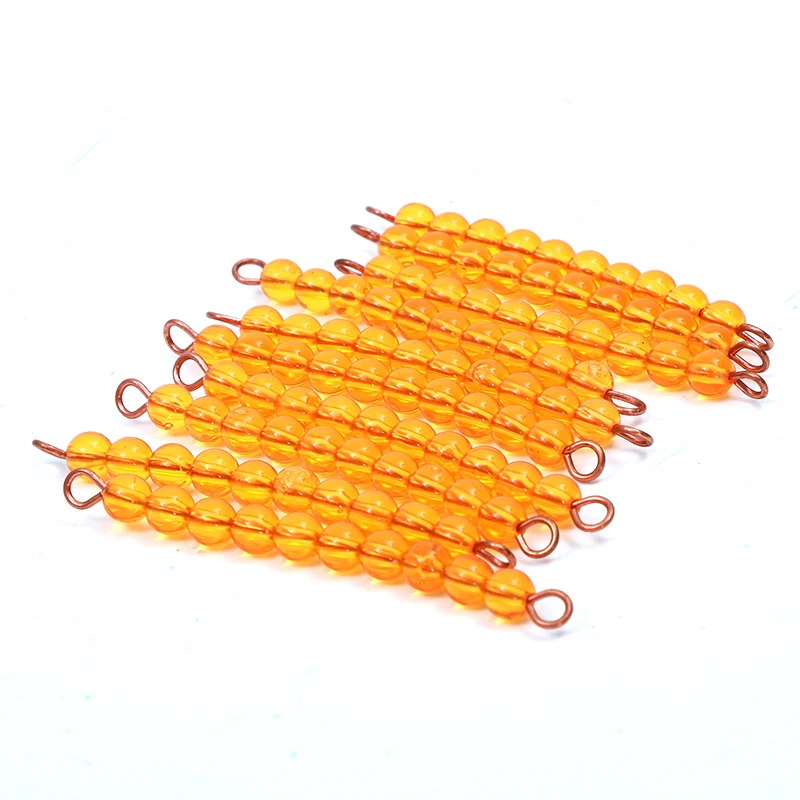 몬테소리 구슬 교구 세구인 틴 보드용 홀더 포함 진주 막대 & 1-9 색깔 구슬 계단 수학 장난감 어린이 숫자 세기 게임