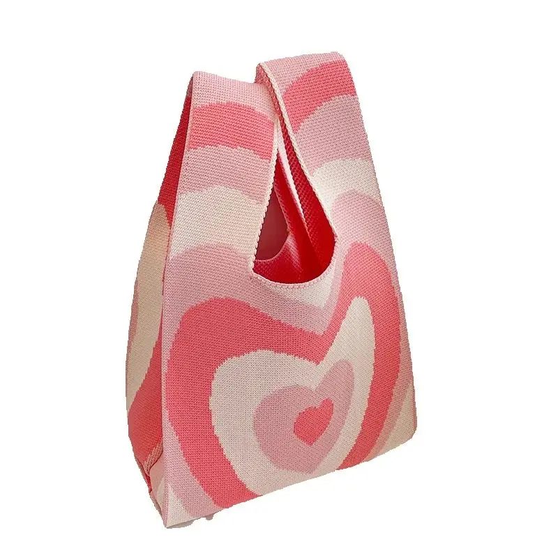 

Classic Design Hot Sale The Tote Bag For Women Hand Bags Top Handle Satchel Purse Heart Flowers Pattern Printed Shopping Canvas