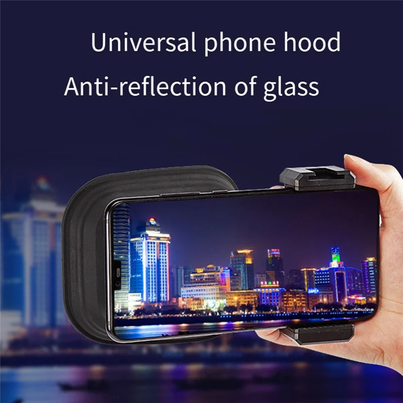 Cell Phone Hood Anti-Glass Window Reflector Lens to Eliminate Reflective Portable Cover Window Accessories