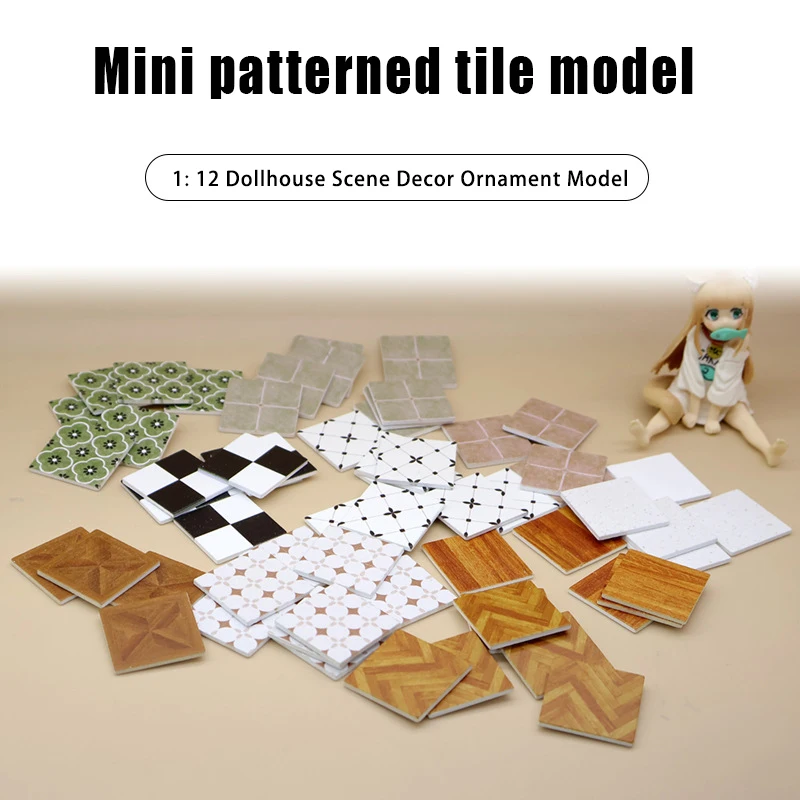 

20Pcs Simulation Wooden Floor For Making Model Dollhouse Floorboard Accessories DIY Micro Landscape Scenery Materials