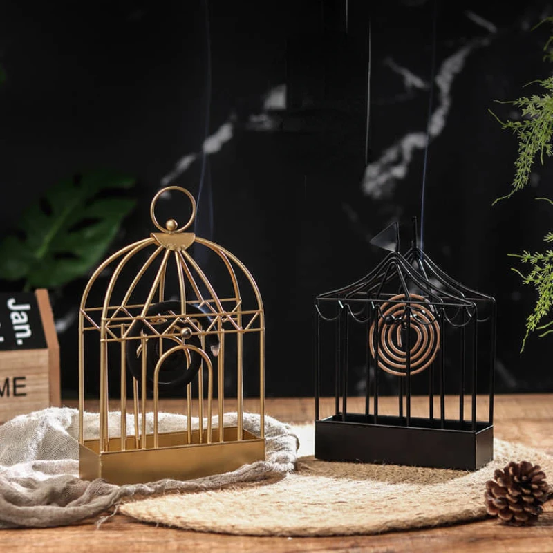 

Creative Home Bird Cage Mosquito Incense Sandalwood Stove Mosquito Incense Box Holder Mosquito Tray Holder