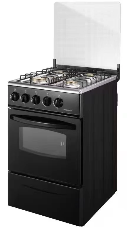 WINNING STAR ST-9613 Kj-28 4 Gas Burners Black Standing Cooking Stove Built-in All Gas Oven