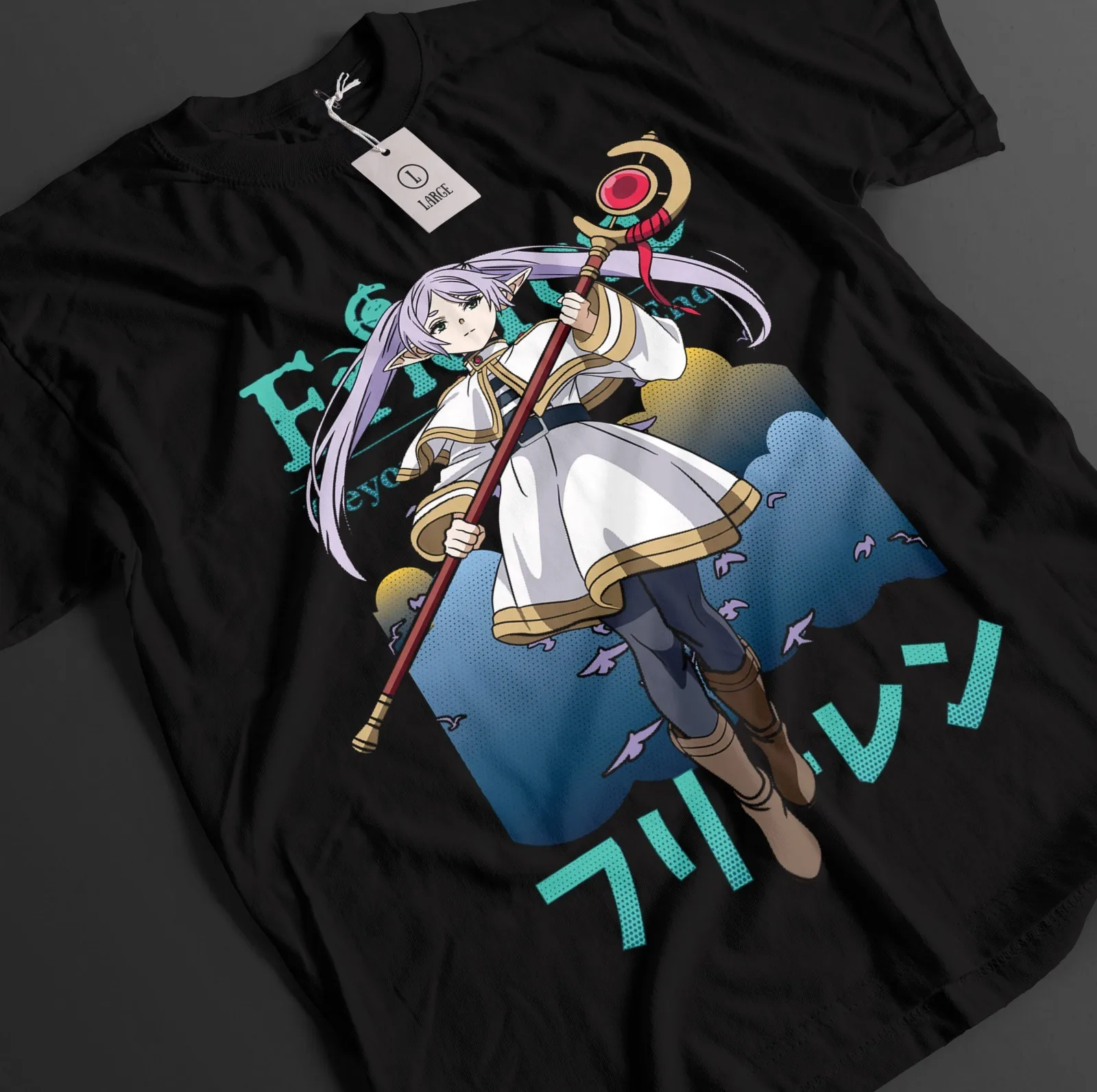 Frieren Shirt Fern Tshirt Stark T-Shirt Himmel Top Heiter Anime Unisex Waifu Tee