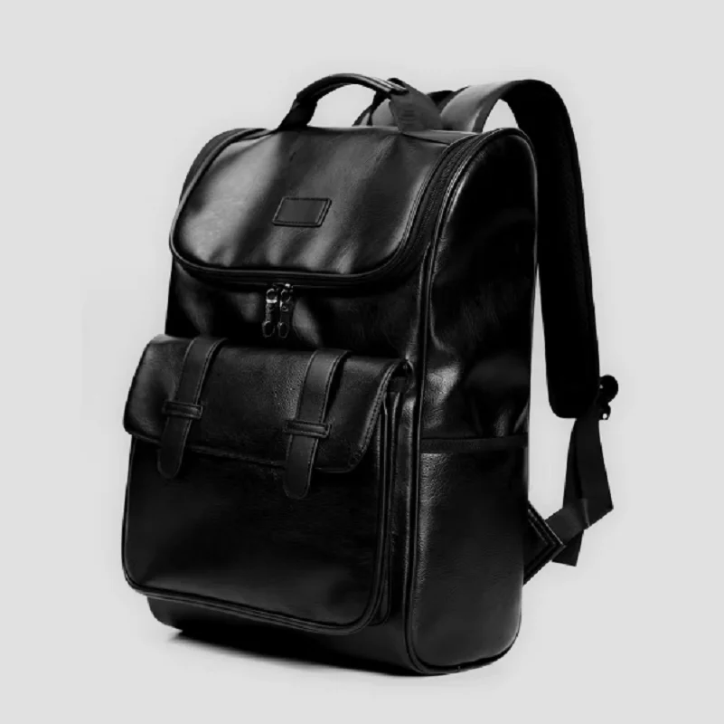 New Men's Fashion Luxury Designer Leather Travel Backpacks Large Capacity Shoulder Bags Notebook School Bag Casual Backpack