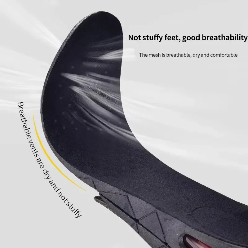 الارتفاع زيادة النعال وسادة هوائية مصعد نعل الحذاء يرفع مجموعات إدراج للرجال النساء أطول النعال 3-9 سنتيمتر ارتفاع متغير #4