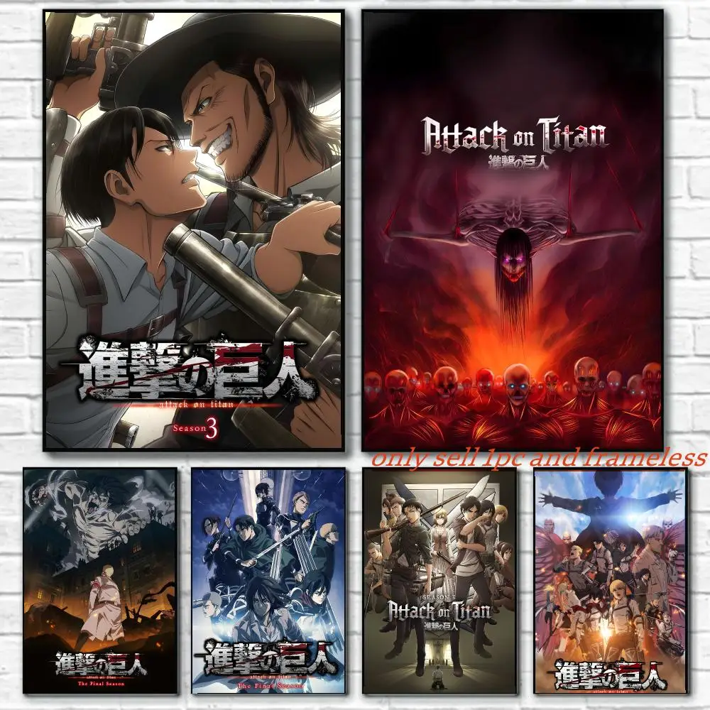 Attack On Titan Anime Poster Painting with prints Home bedroom living room decoration gift