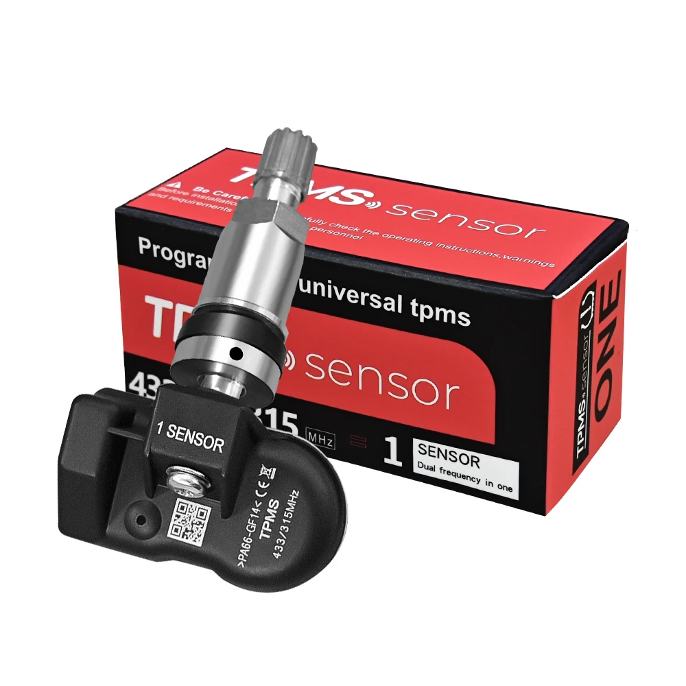 Universal 2-in-1 433MHz/315MHz TPMS Sensor Programmable Digital ABS Wireless Tire Pressure Monitoring System for Cars Fits T408