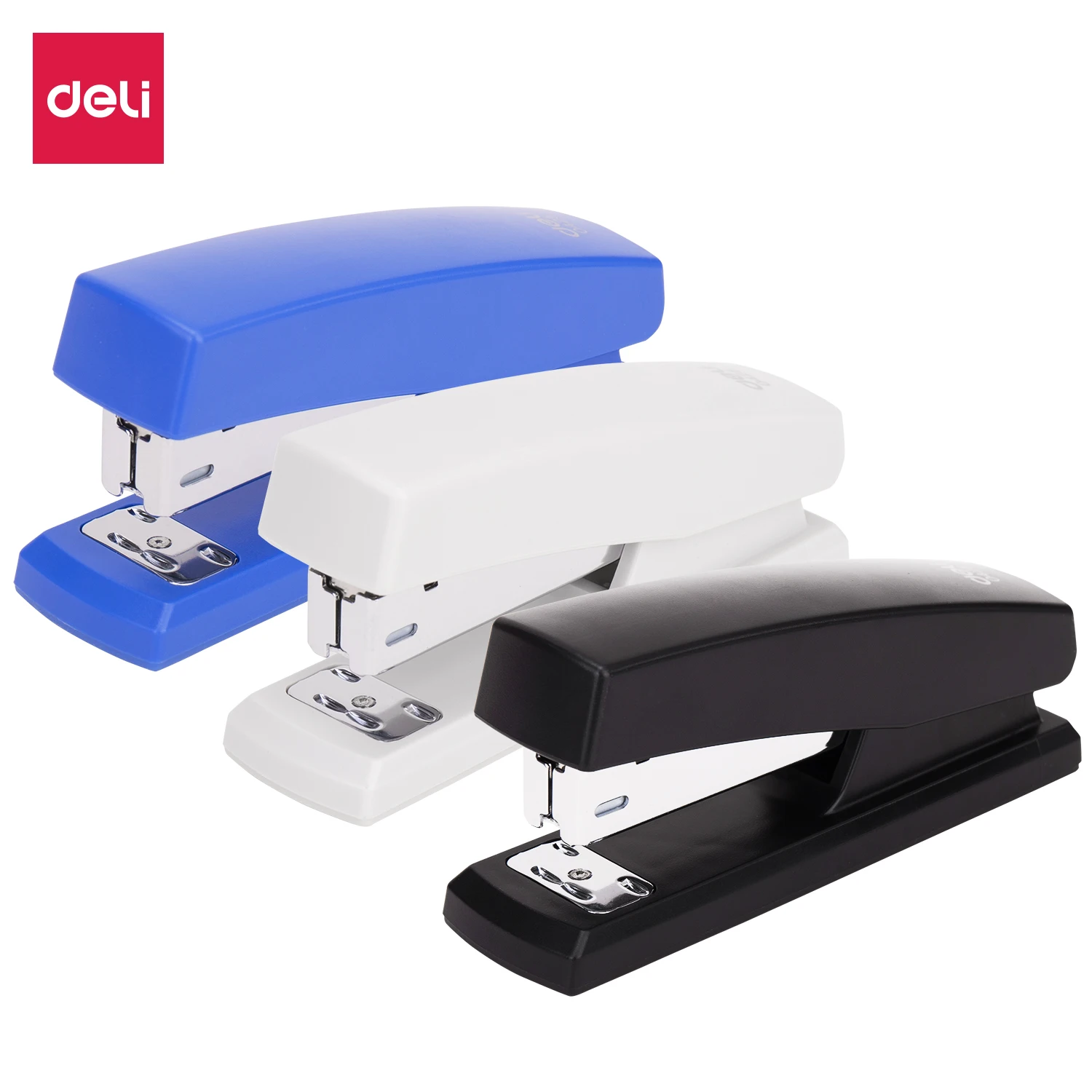 Deli Dual Mode Stapler 24/6 Rotatable Stapling Machine 25sheets Binding Smooth Stapling Office Accessories School Supply