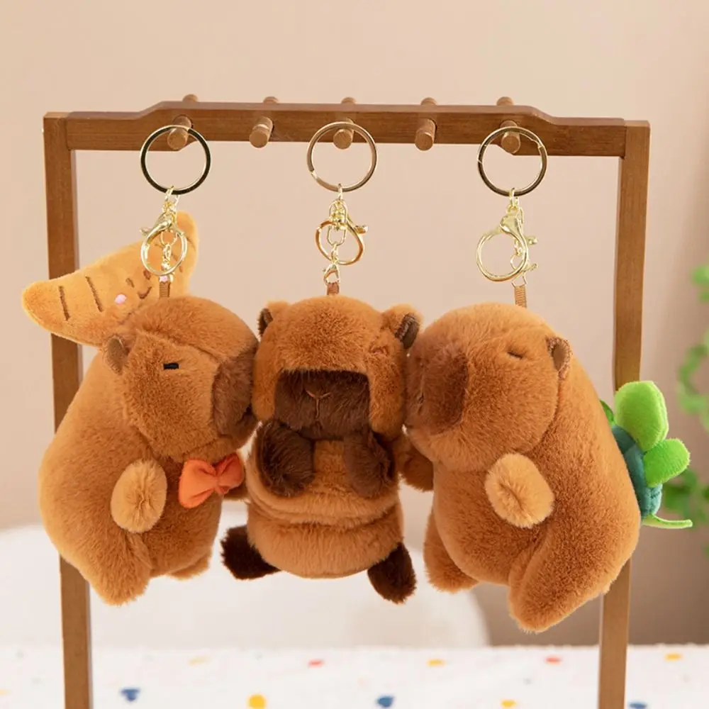 

Рождественский подарок, растягивающийся брелок с капибарой, вращающийся брелок для пар с героями мультфильмов, милая кавайная пара капибары