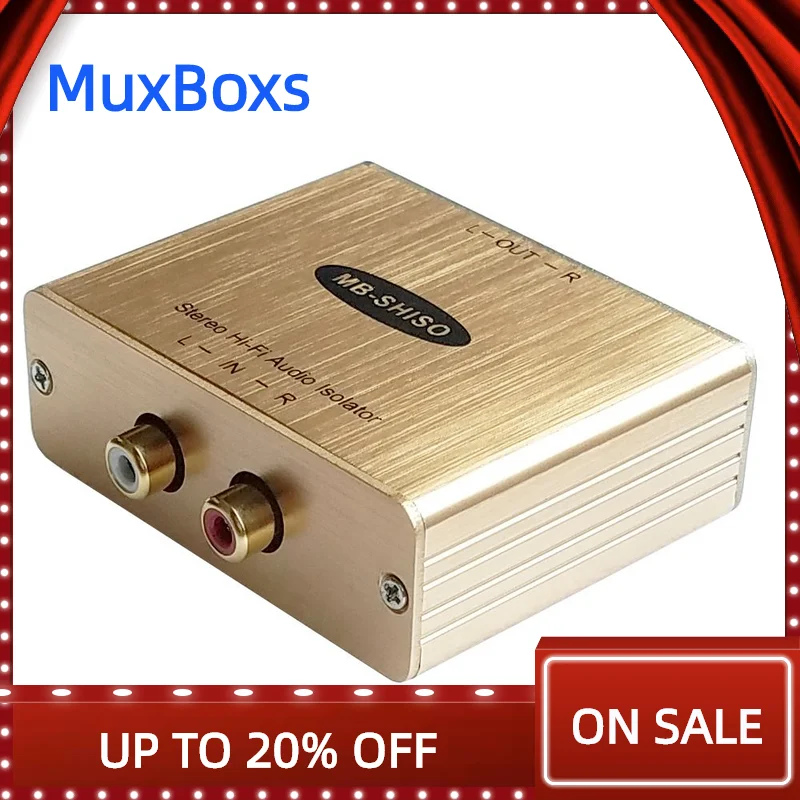 MUXBOXS Stereo Audio Hum Eliminator RCA Sound Buzz Isolator HiFi  Noise Killer For Home Theater