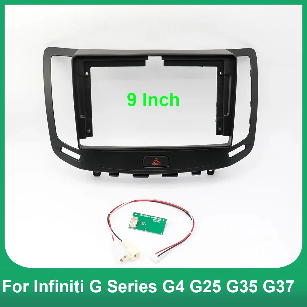 9 Inch Car Frame Fascia Adapter Android Radio Dash Fitting Panel Kit For Infiniti G Series G4 G25 G35 G37 Nissan Skyline GT 370