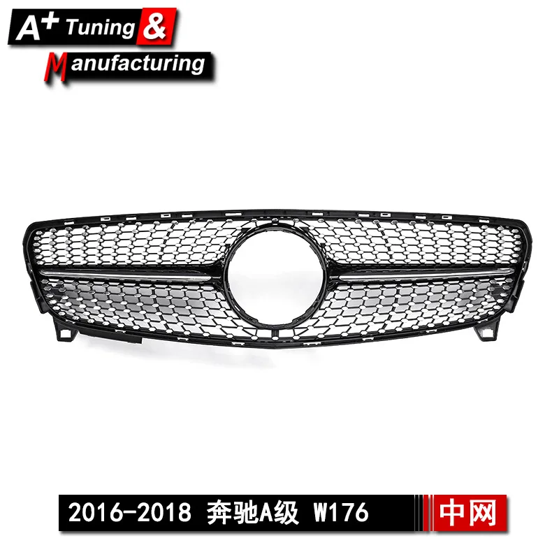 

Suitable for Mercedes-Benz A-Class W176 2016-2018 Gypsy Modified China Net, Bright Black Air Intake Grille, Cross-border