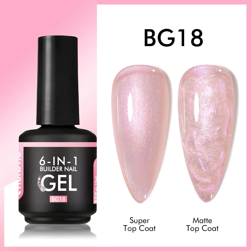 CHUNSHU TPO Gratis 6 IN 1 Uitbreiding UV Gel Polish In Een fles Builder Nagelgel Rubberen Basislaag Semi Permanente Nagels Art 15 ML
