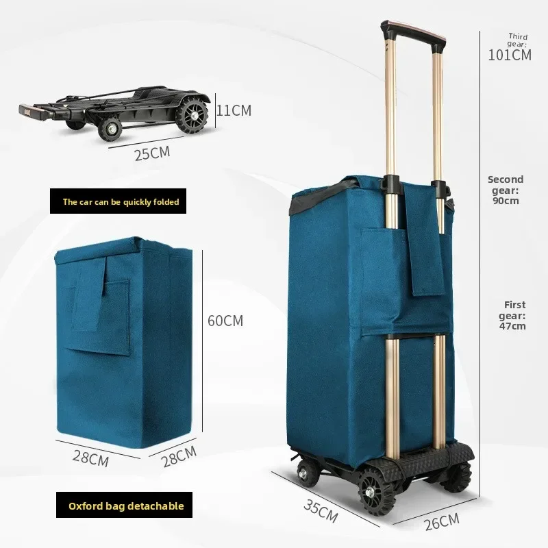 Multi-functional Portable shopping cart folding trolley household trolley luggage cart trolley
