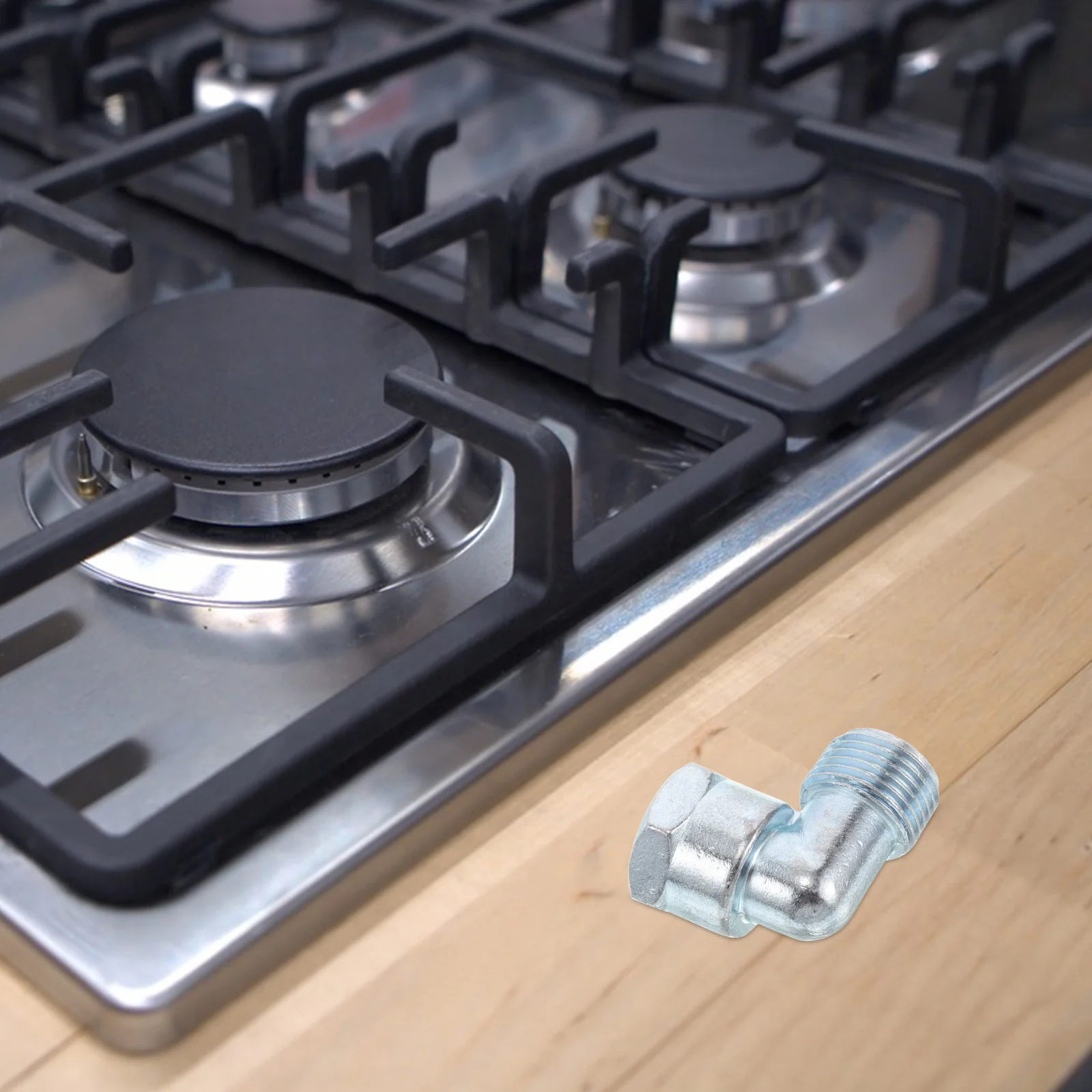 

Cooker Pipe Universal Joint Gas Elbow Stove Connector Threaded Inlet Outlet Flexible Gas Cooker Pipe Couplings Safe Durable