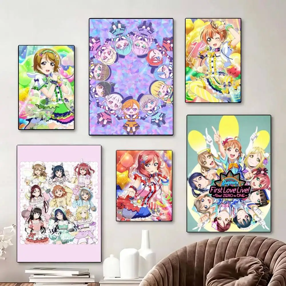 

1pc Love Live Animated Series Poster Perfect Space Sticker Self Adhesive for Office Home Theater Wall Art Decor Fancy Gift