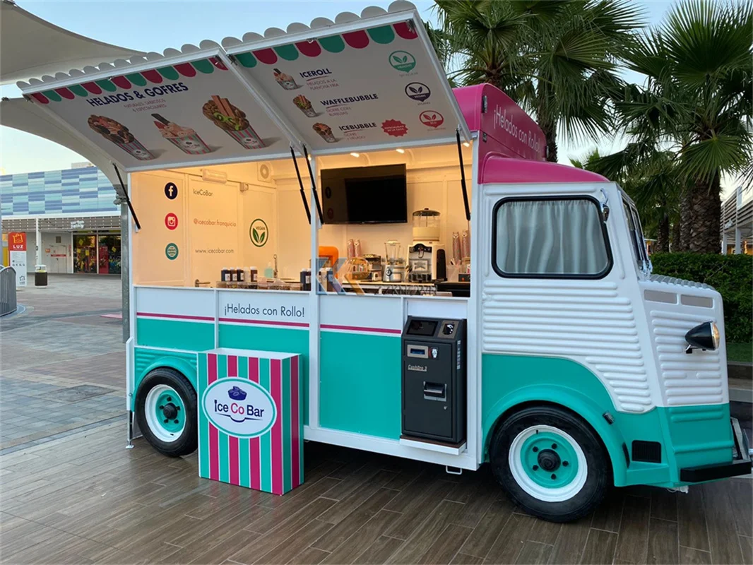 New Design Electric Mobile Fast Food Truck Food Van Fast Food Cart For Sale By Sea