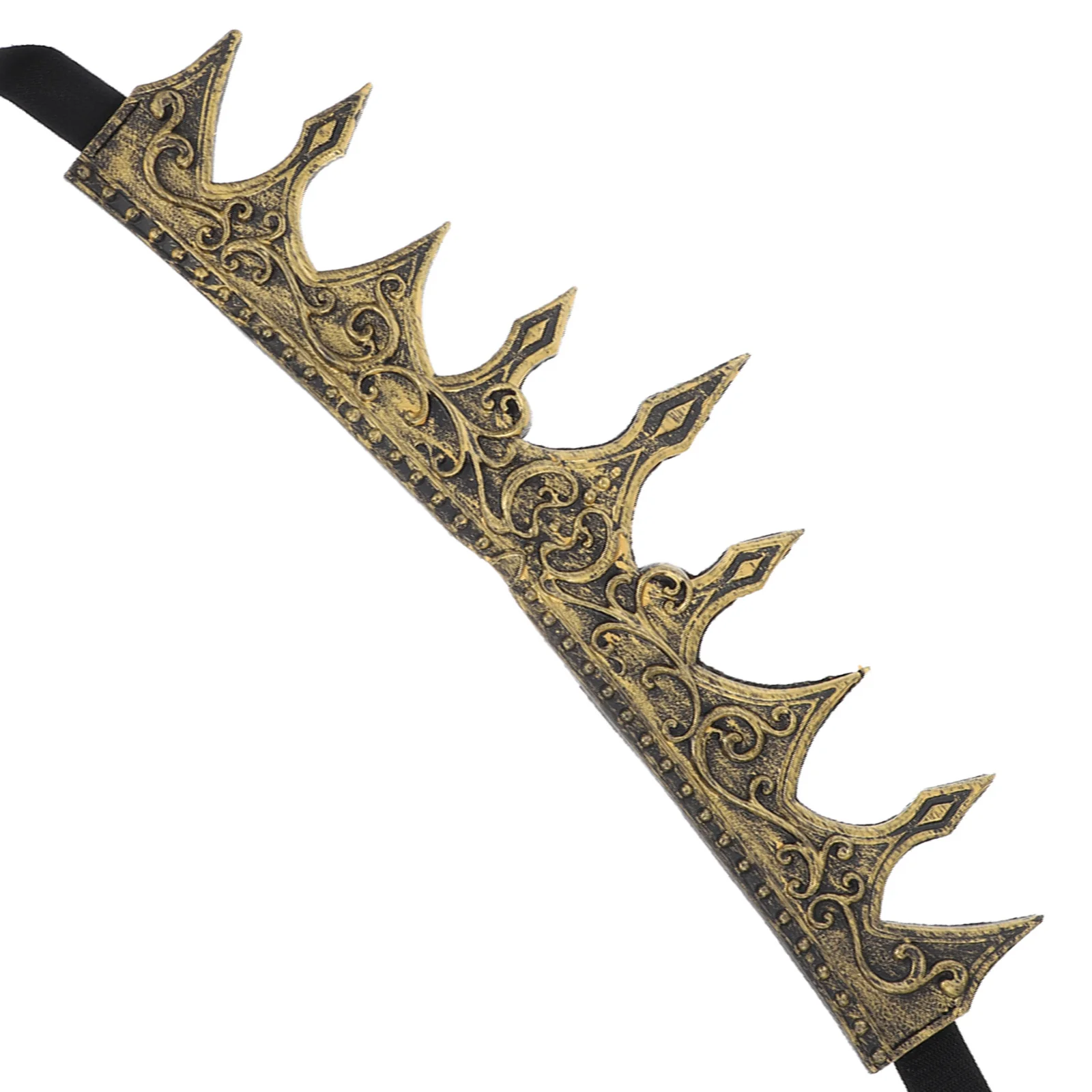 

PU Crown Adjustable Medieval King Crown Decoration for Weddings Parties Cosplay Medieval Crowns for Men