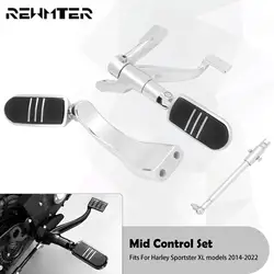 Motorcycle Mid Control Kit FootPeg Linkage Lever Set For Harley Sportster XL 1200 883 72 48 Custom Iron XL883N SuperLow 2014-22