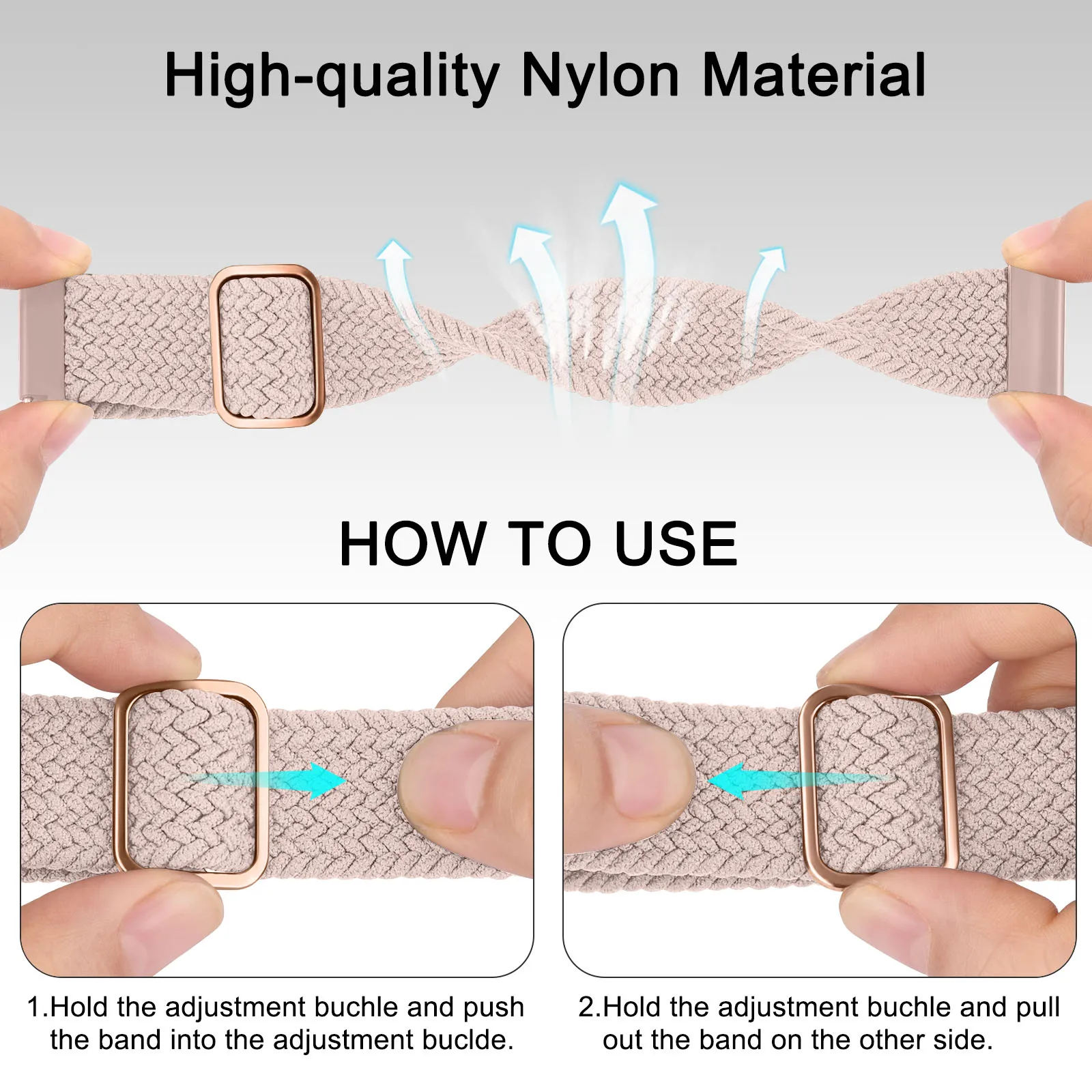 مطاطا مضفر حلقة الفرقة ل Fitbit العكس SE 2 3 4 حزام معصمه ل Fitbit تحسس 2/العكس لايت حزام الساعات سوار قابل للتعديل