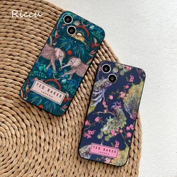 Etui na IPhone 15 ultra telefon dla IPhone 13 promax 11 12 Pro 14 Plus XR XS MAX marka moda kwiatowy Design-pokrowiec na piekarza