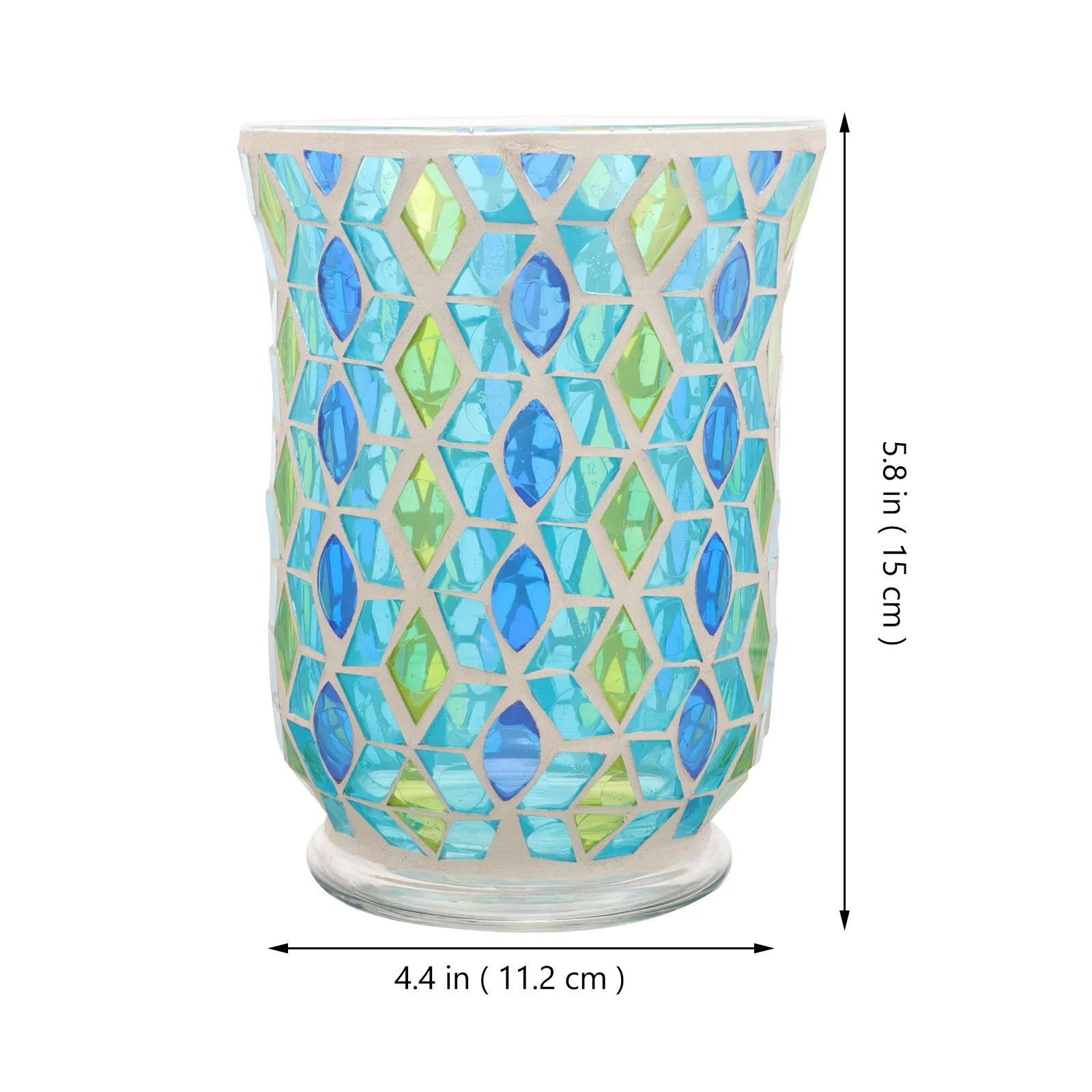 

Alipis Candelabra Lamp Mosaic Glass Tea Light Holder for Romantic Home Decor Lighting