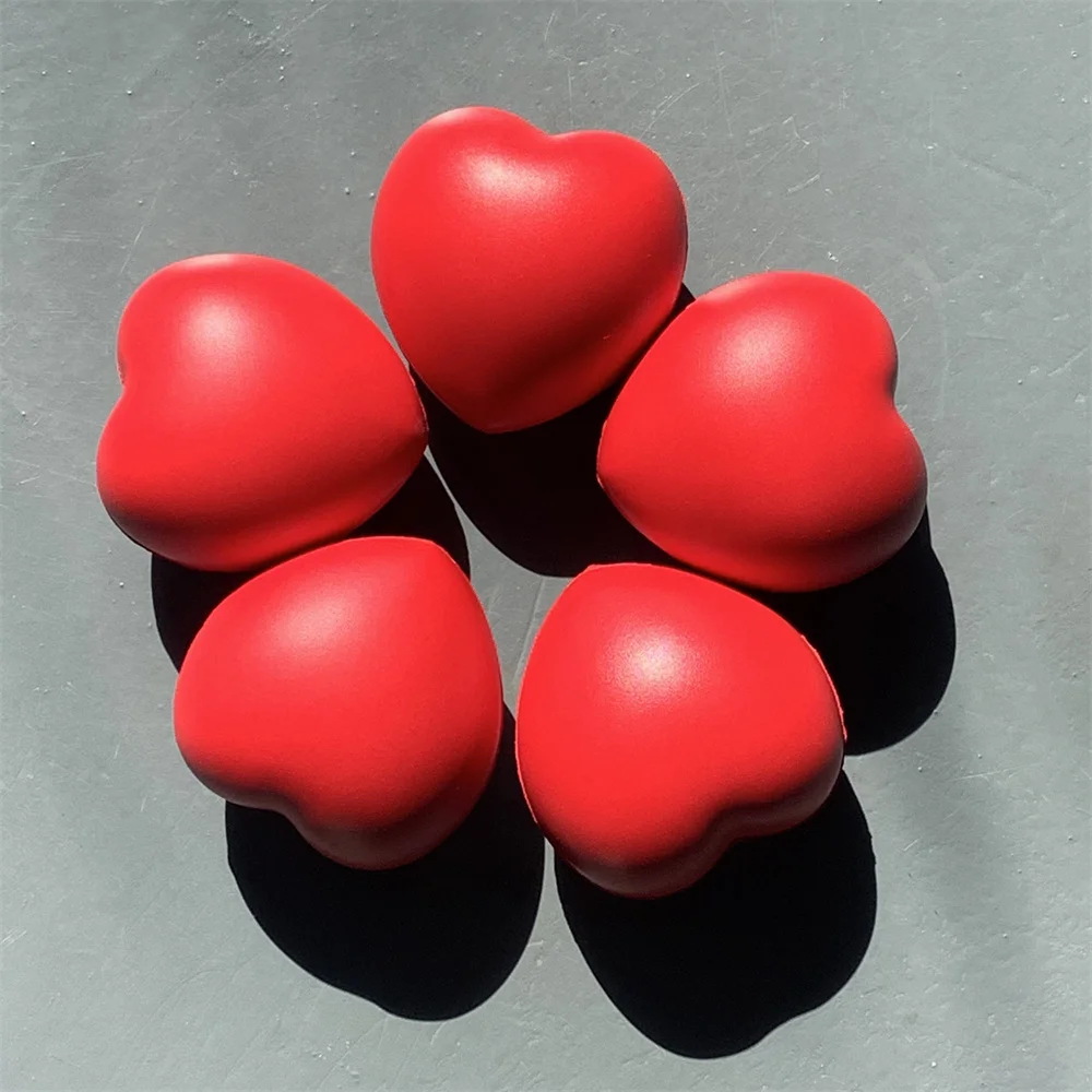 Big Small Bouncy Ball Heart Shape Stress Ball Soft Slow Rising Stress Relief Sticky Hand Grip Pressure Ball Play Kids Adults Joy