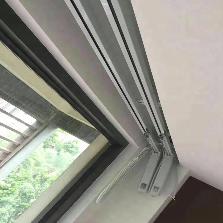 electric aluminium double curtain rail  curtain track