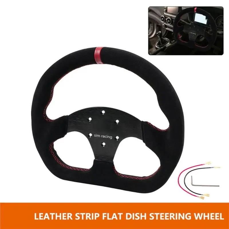 325Mm D Shape Steering Wheel 70Mm-PCD For Sim Racing