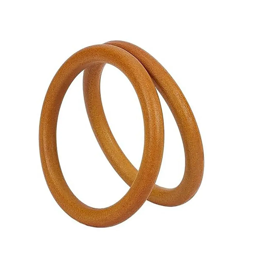 New Wooden Handbag Handles Round DIY Bags Handgrip Purse Handles