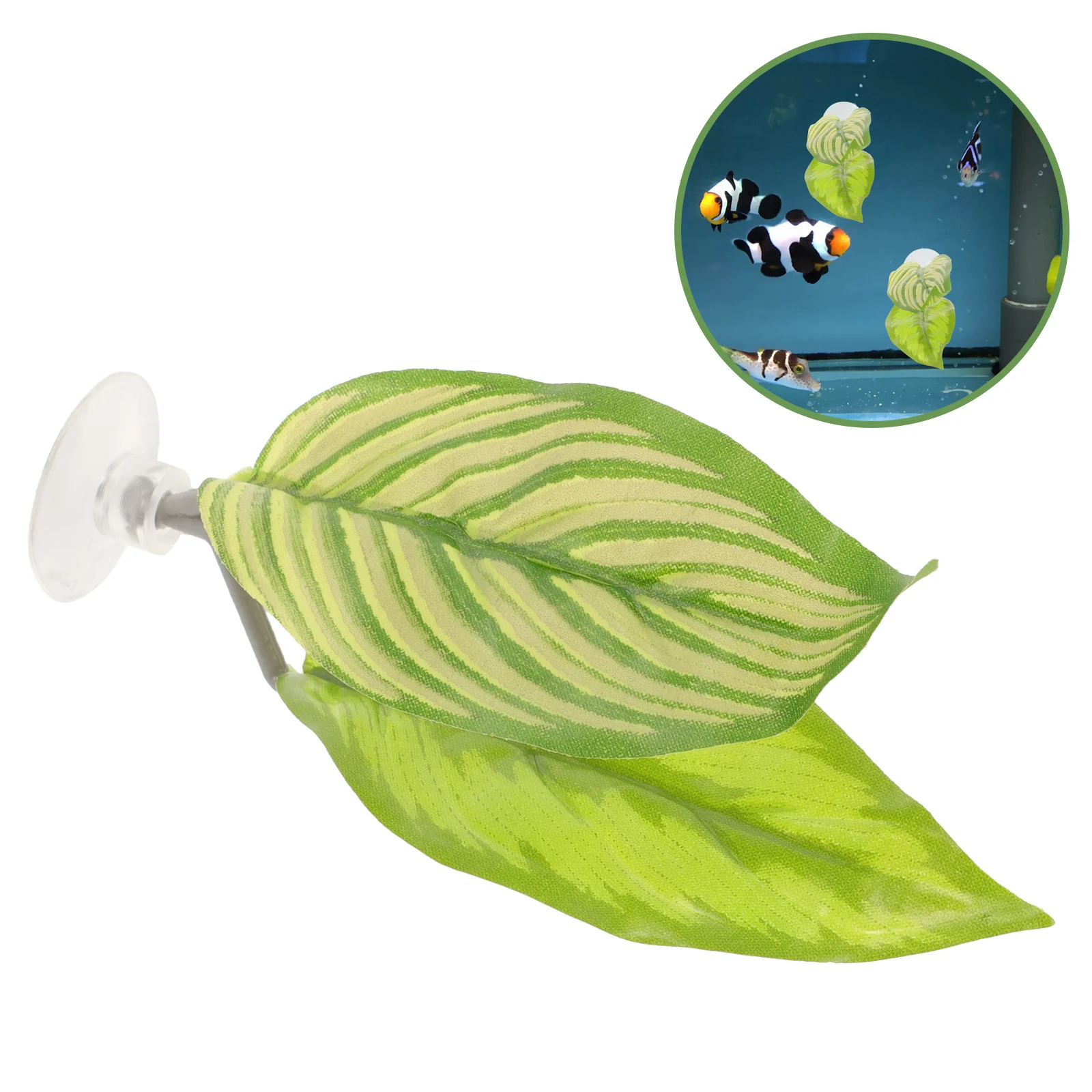 

Betta Fish Spawning Leaf Plastic Pad Lightweight Aquarium Decoration Suction Cup Betta Leaf Hammock Resting Bed Fish Tank