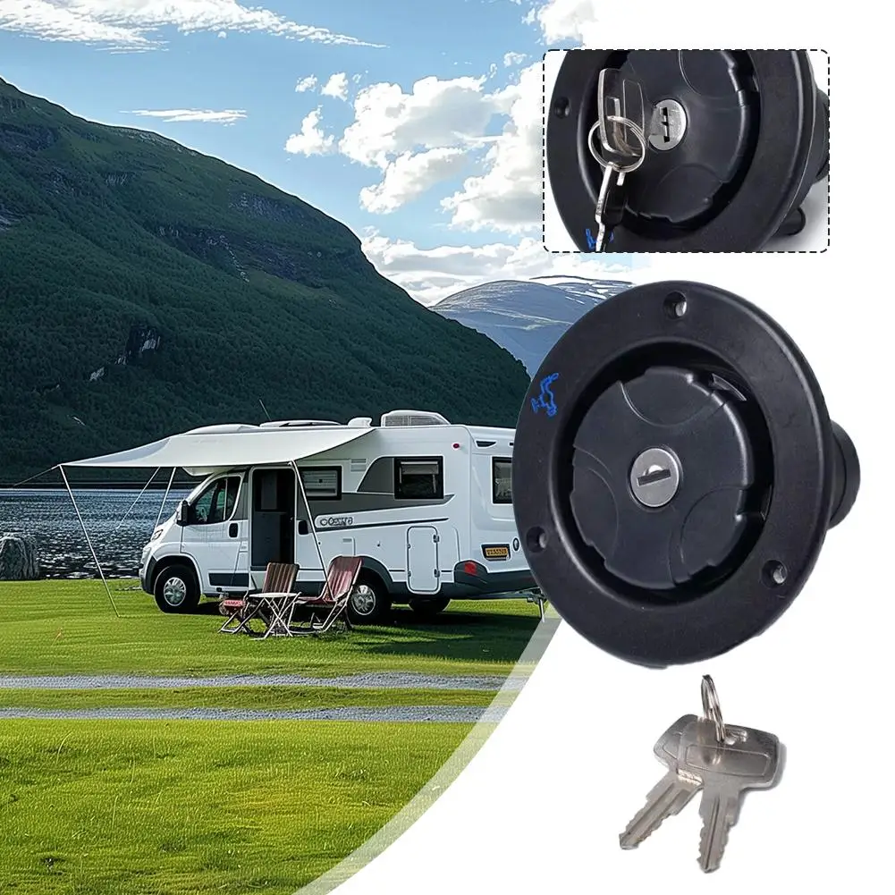 

Gravity Freshwater Inlet Lockable Leakproof Water Inlet Filler Cap with 2 Keys for RV Caravan Motorhome RV Parts Accessories