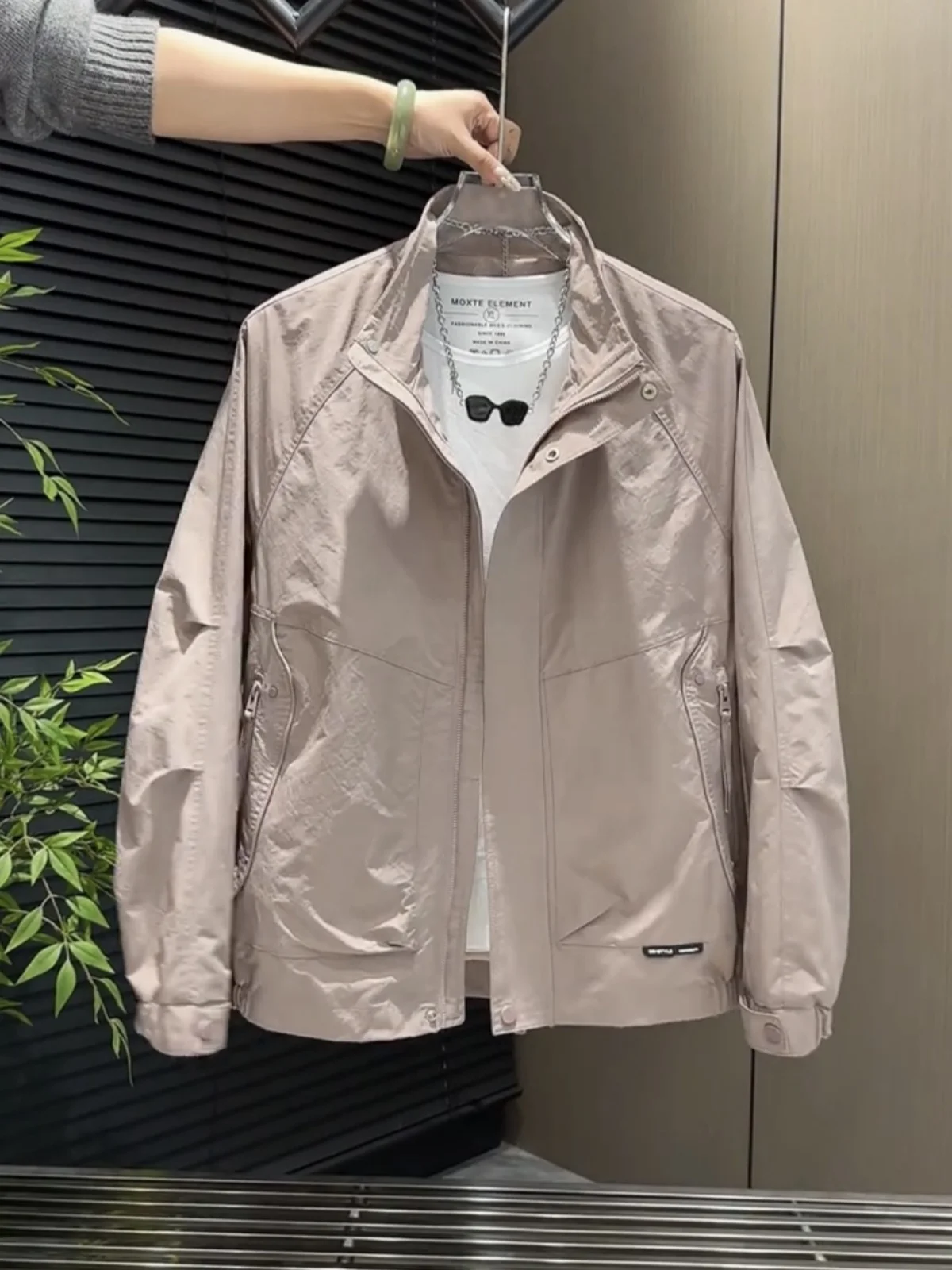 

Outdoor Workwear Jaet Zipper ket Collar ex Casual Versatile Breathable Top Spring Autumn New Sle Polyester Fiber