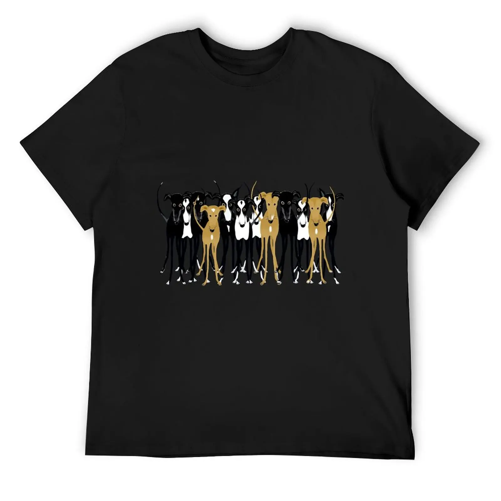 

Greyhound Gathering T-Shirt anime Man t-shirt Anime t-shirt heavy weight t shirts for men