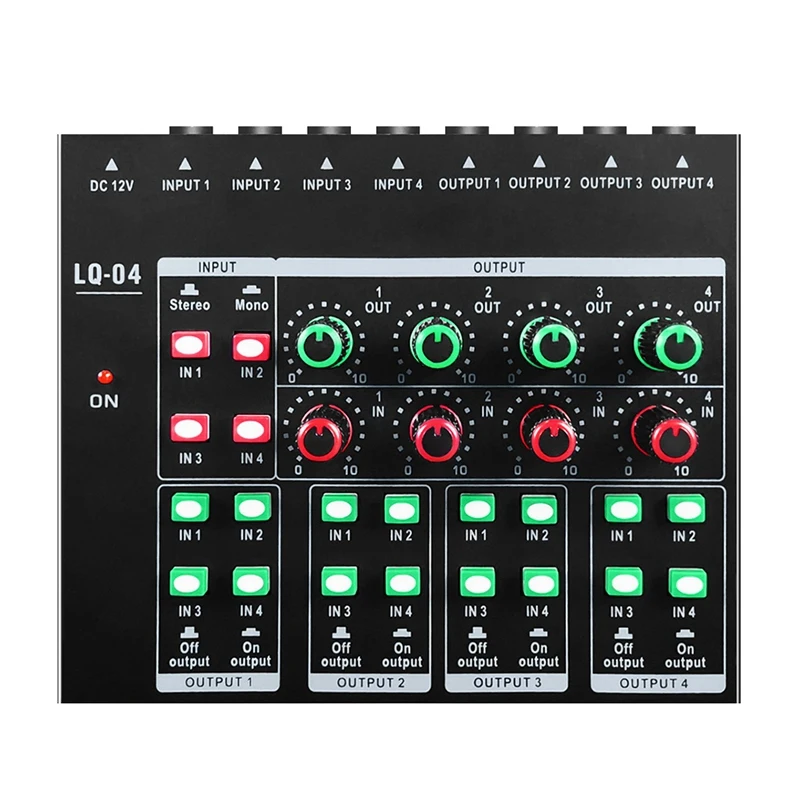 GAX-LQ04 High Quality Sound Card Mixer Recording Interface With Dj Studio Mixer Audio US Plug Metal 1 Piece