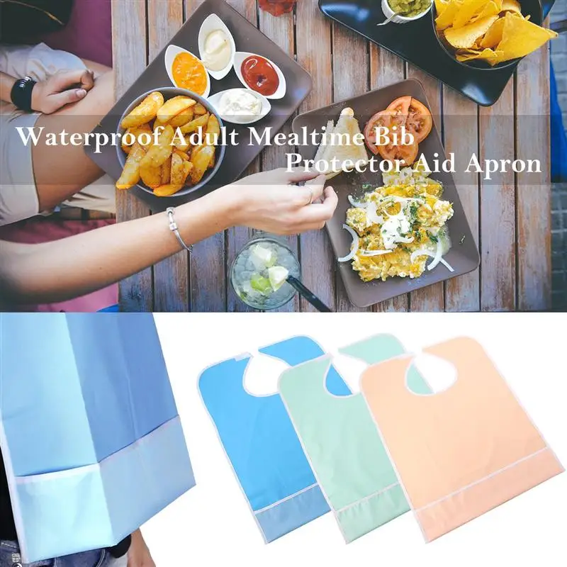 Bib Bibs Mealtime Protector Waterproof Eating Clothing Apron Aid Seniors Washable Men Elderly Feeding Protectors Senior Women