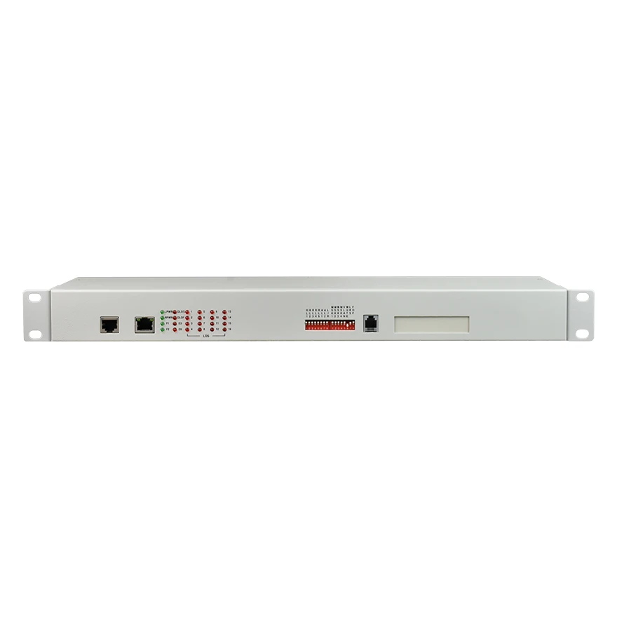 16 Channel E1 to Fiber Optic Converter 16E1 + 4 Ethernet PDH Multiplexer