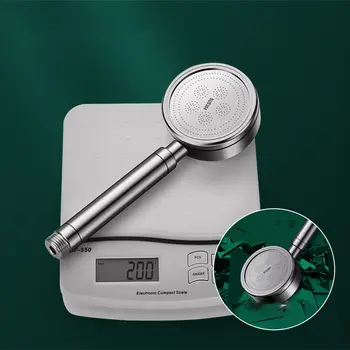 Ruční sprchová hlavice z nerezové oceli SUS 304 do koupelny s vysokým tlakem, úspornou tryskou a přeplňovanou dešťovou sprchovou hlavicí 10 nejlepší prodej Sprchová hlavice SUS304 - №5