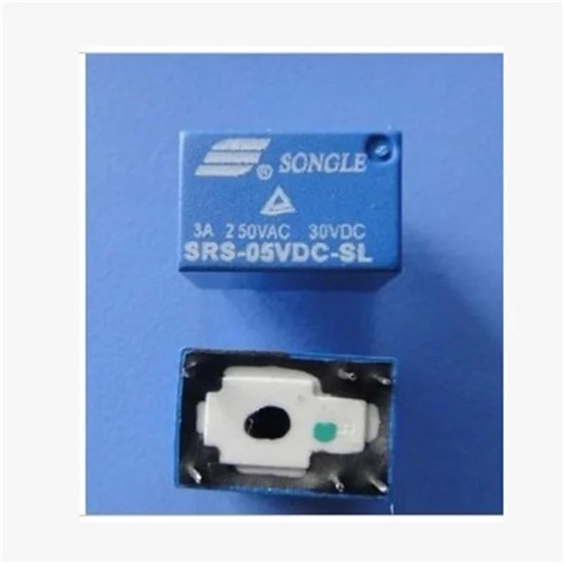 Blue 4100 SRS-05VDC-SL Songle 3A 250VAC Signal Relay 5V 6-pin