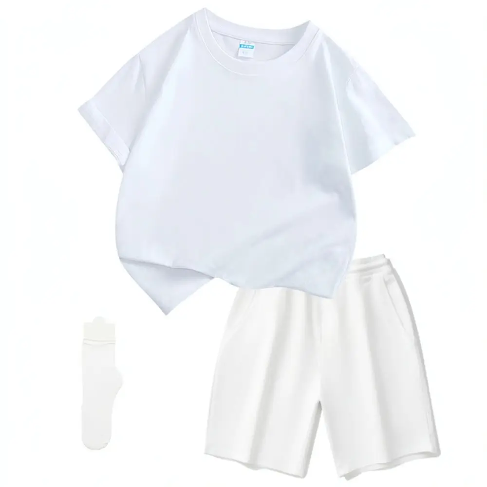 Kids Cotton Summer Outfit Colorful T Shirt For School Performance Dance Costume Kindergarten Graduation Summer Camp Team Wear