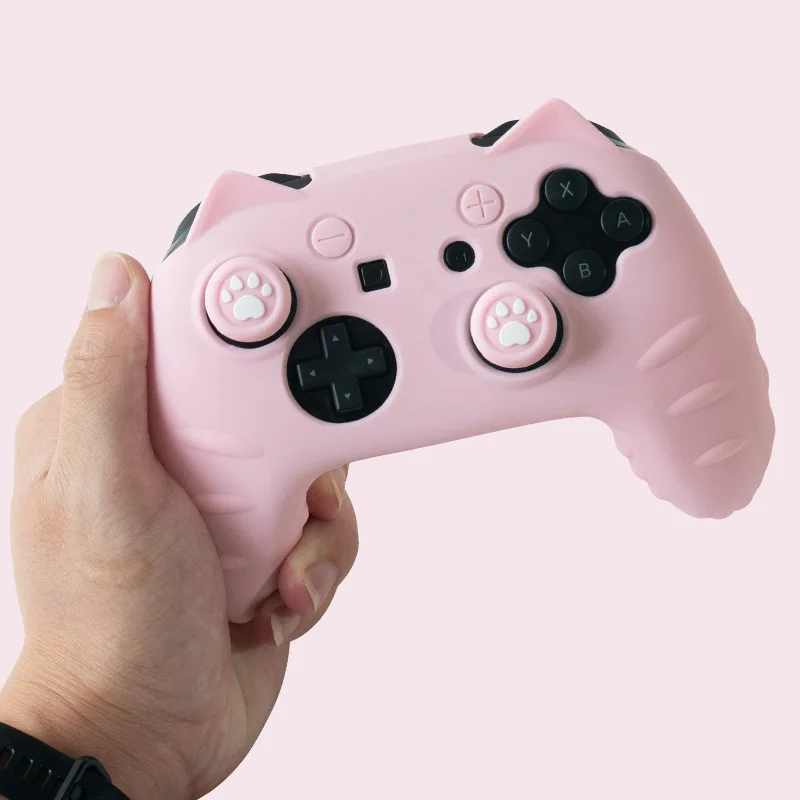 Cat PAW ซิลิโคนนิ่มสติกเกอร์ผิวสําหรับ Sony PS5 PS4 Xbox Series X/S SWITCH Pro Controller กรณี Thumb Stick Grip ฝาครอบ