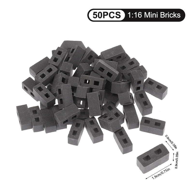20/50 pz Miniature Cinder Blocks Modello 1/12 Dollhouse Micro Paesaggio Mini Mattoni di Calcestruzzo Giocattolo Micro Scena Costruzione Puntelli