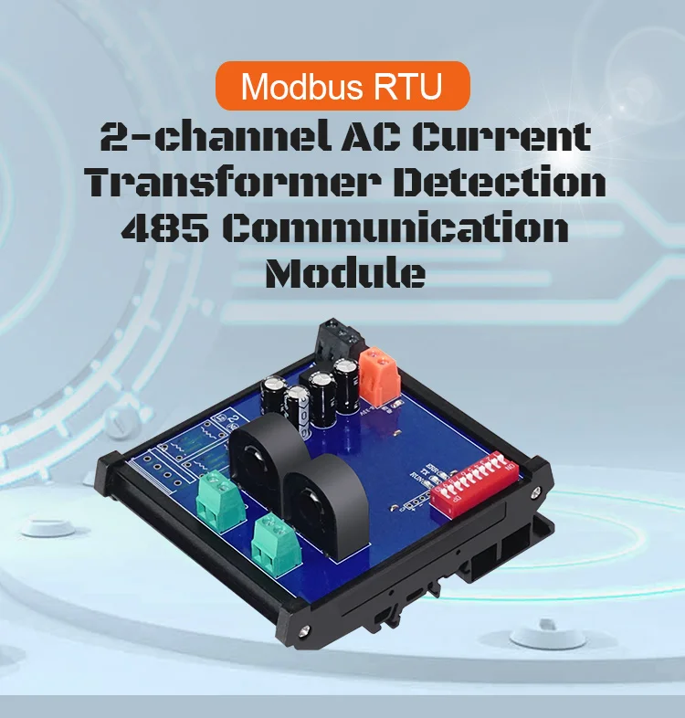 Oshangming 2Channel AC Transformer Detection for AC Current  Acquisition Module RS485 Modbus Rtu