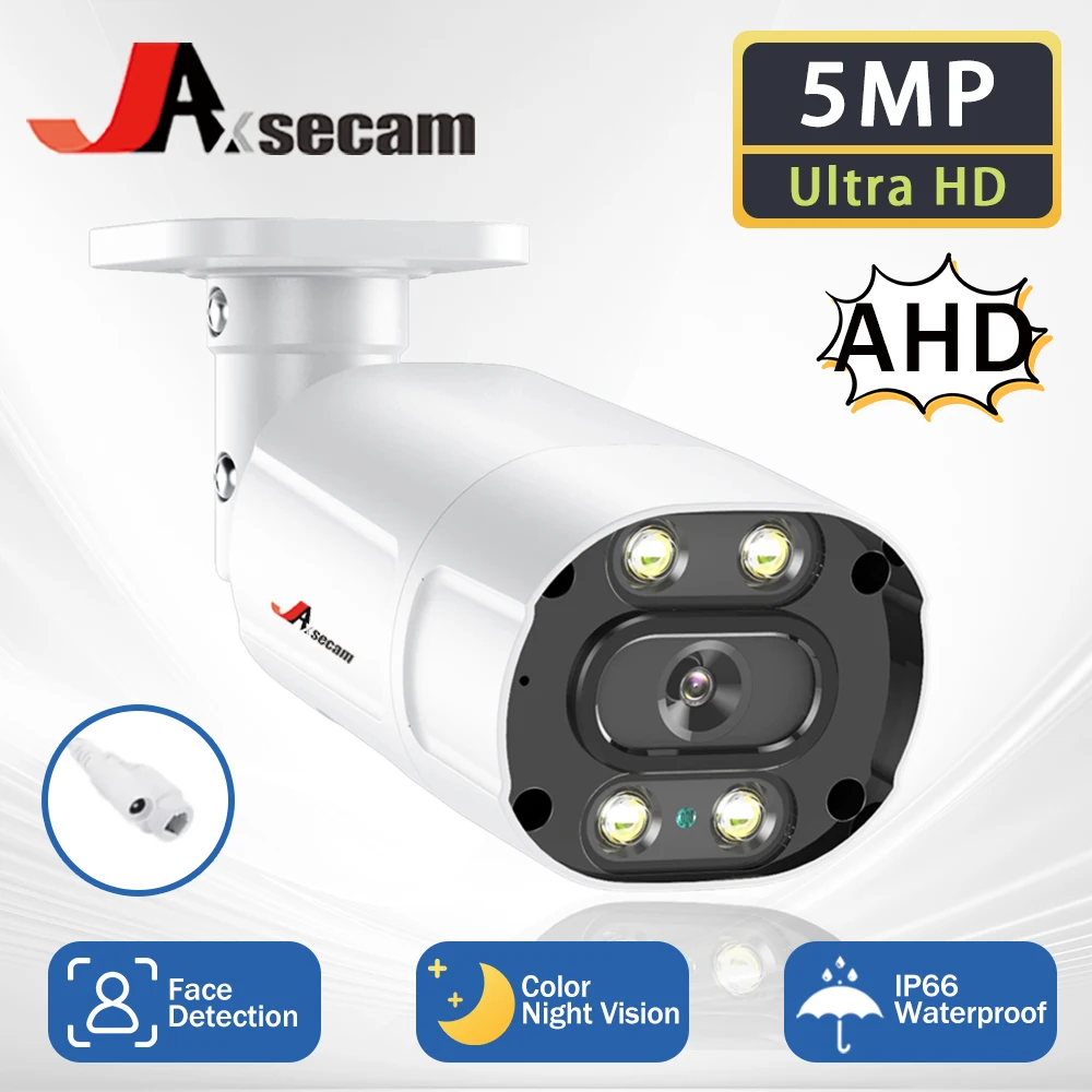 Ultra HD 5MP AHD IP66 kamera Analog definisi tinggi, kamera pengintai warna AHD CCTV keamanan kamera peluru luar ruangan