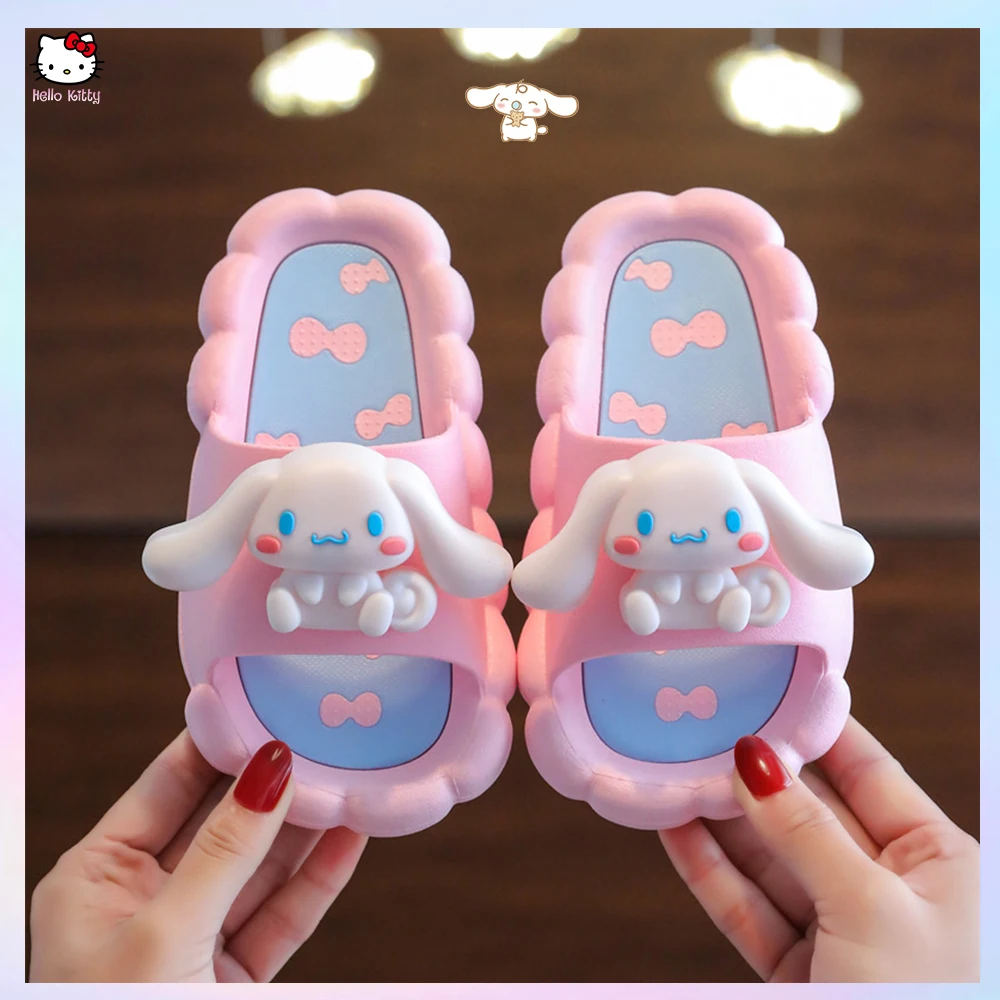 Pantofole estive per bambini Cartoon sanhos Anime Hello Kitty Cinnamoroll pantofola da bagno traspirante antiscivolo per la casa bambini per ragazza